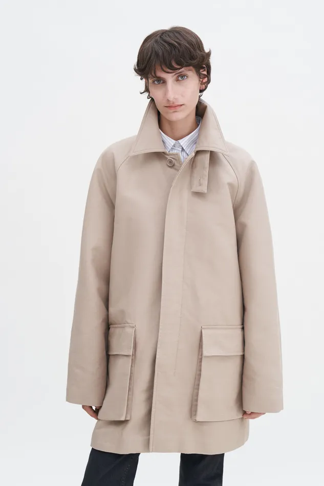 Coats and Jackets Padded Patch Pocket Jacket Khaki Beige filippak Women