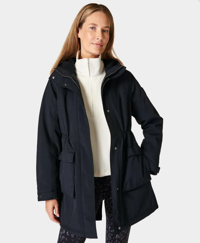 Coats and Jackets Sweaty Betty Women Winter Stride Waterproof Parka Black