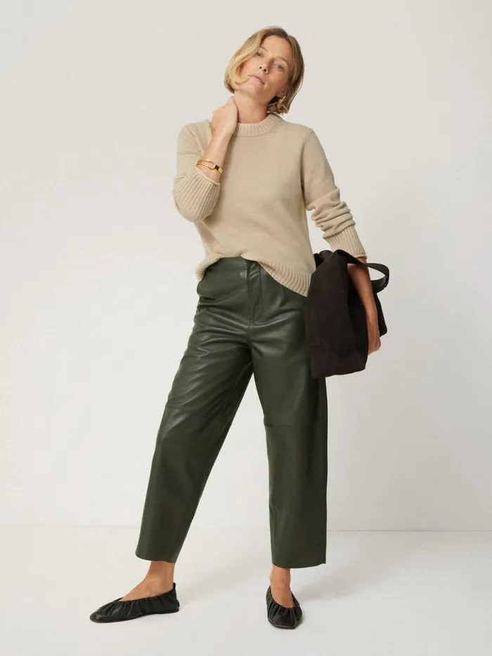 Compact Wool Cashmere Blend Jumper Cream Women Jigsaw Knitwear and Cashmere