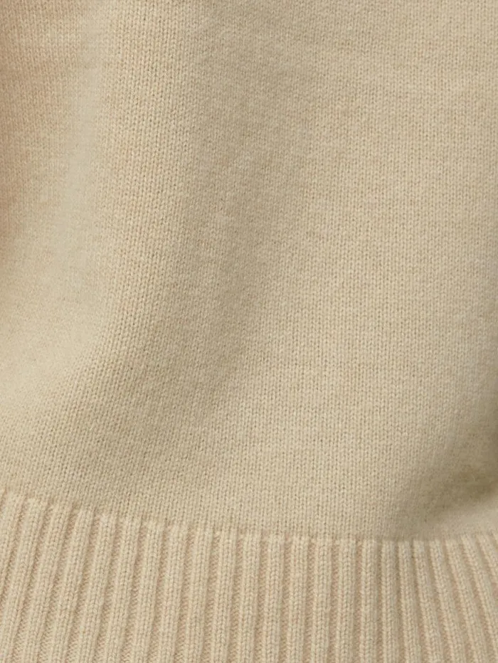 Compact Wool Cashmere Blend Jumper Cream Women Jigsaw Knitwear and Cashmere