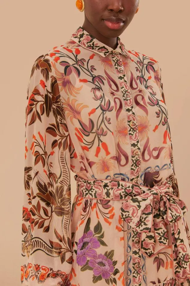 Cream Winter Garden Mini Dress Women FARM Rio Mini Dresses