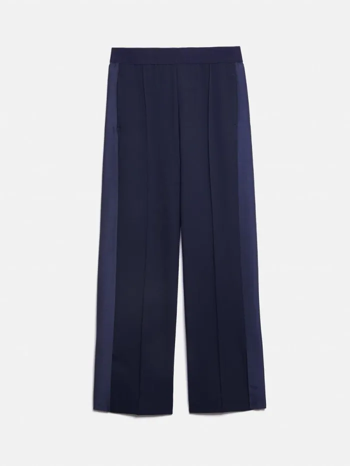 Crepe Split Hem Jogger Navy Women Jigsaw Trousers