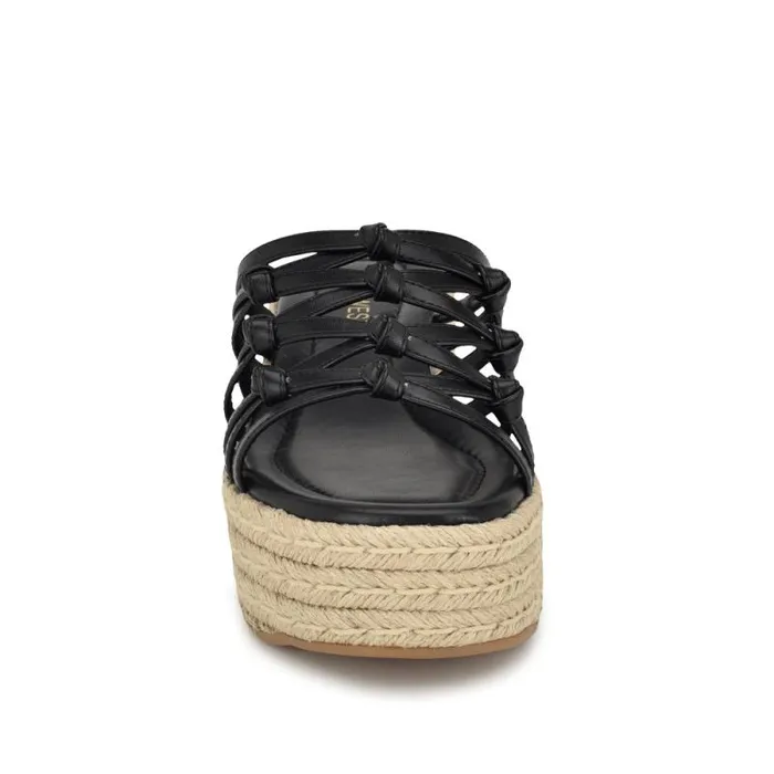 Cristy Espadrille Wedge Sandals Black Women Nine West Sandals