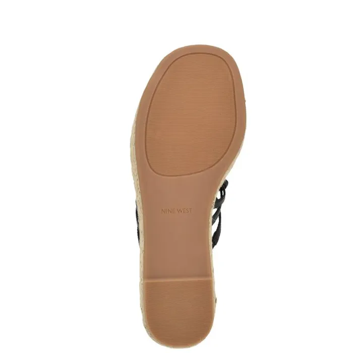 Cristy Espadrille Wedge Sandals Black Women Nine West Sandals