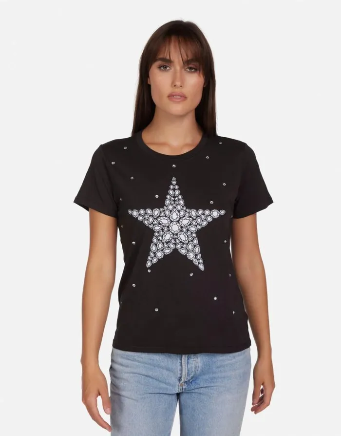 Croft Diamond Star Black Women Lauren Moshi Short Sleeve