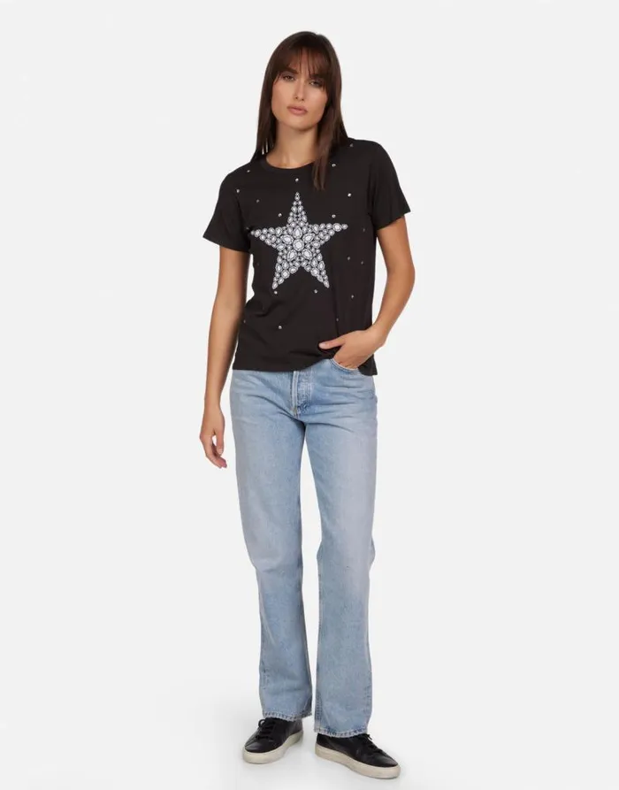 Croft Diamond Star Black Women Lauren Moshi Short Sleeve