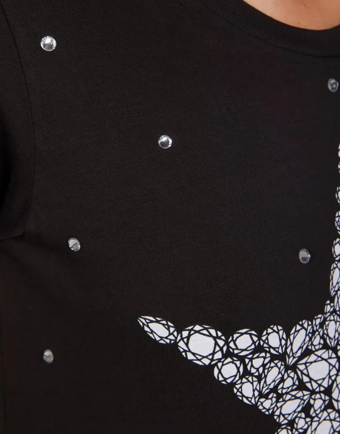 Croft Diamond Star Black Women Lauren Moshi Short Sleeve
