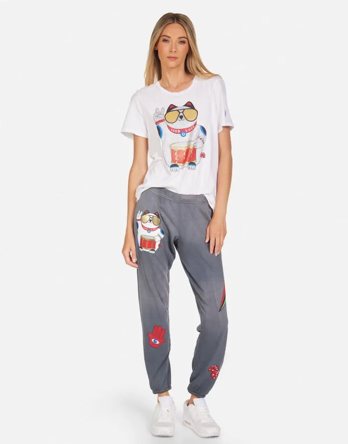 Croft Lucky Cat White Women Lauren Moshi Short Sleeve