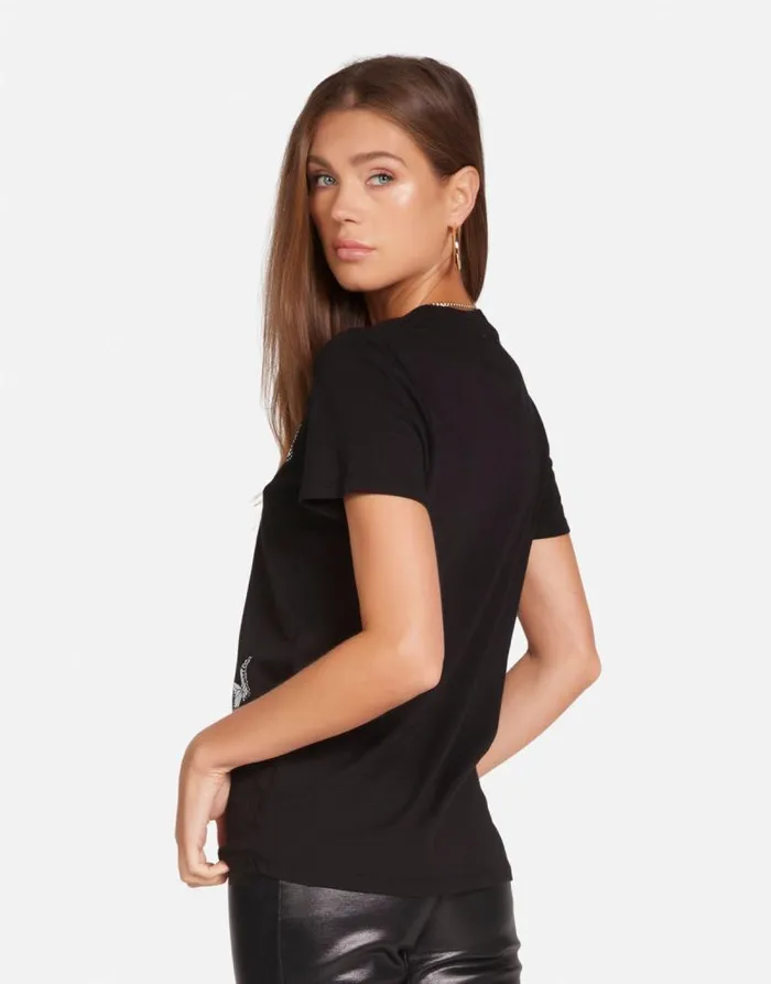 Croft Optimist Butterflies Black Women Lauren Moshi Short Sleeve