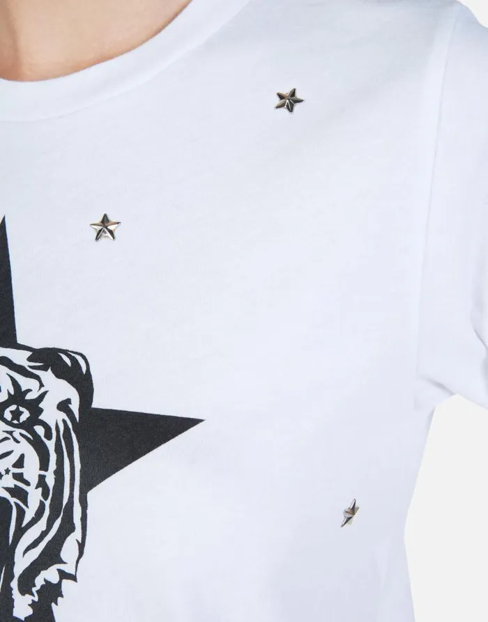 Croft Star Tiger White Women Lauren Moshi Short Sleeve