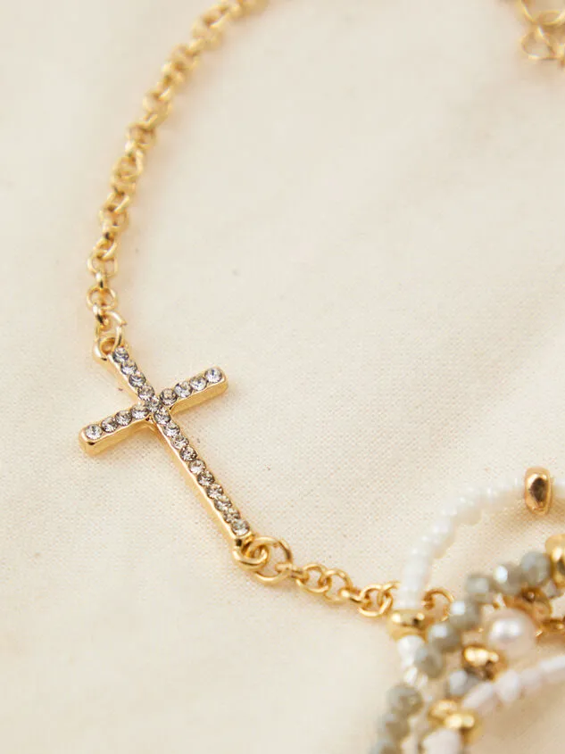 Cross Stretch Bracelet Pack Gold Women Altar039d State Bracelets Cross Stretch Bracelet Pack Gold Women Altar039d State Bracelets