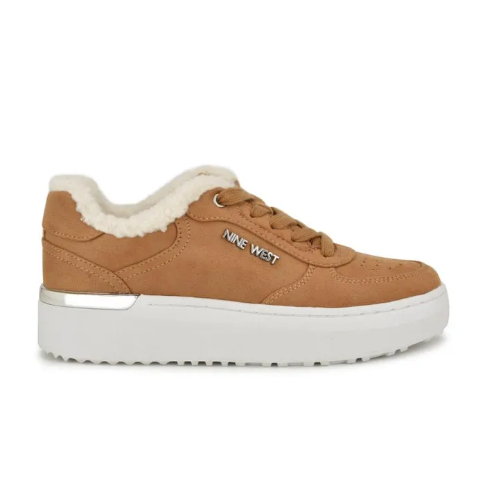Cuddly Laceup Sneakers Dark Natural Women Nine West Sneakers
