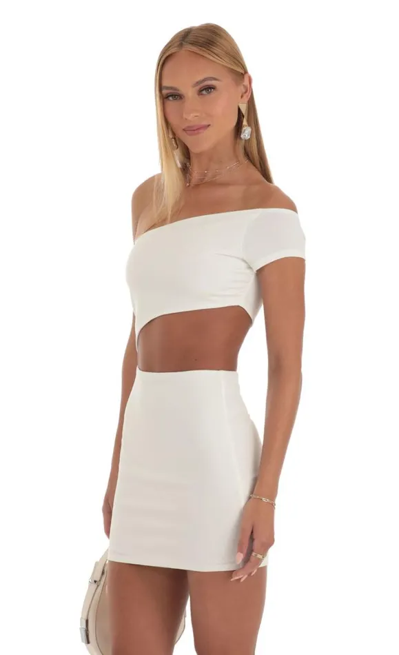 Cut Out Dress White Women LUCY IN THE SKY Mini Dresses Cut Out Dress White Women LUCY IN THE SKY Mini Dresses