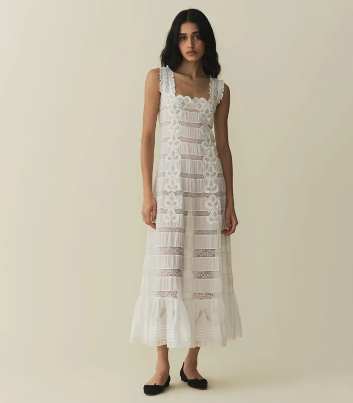 DEN Dresses Women Angeletta Dress Salt DEN Dresses Women Angeletta Dress Salt