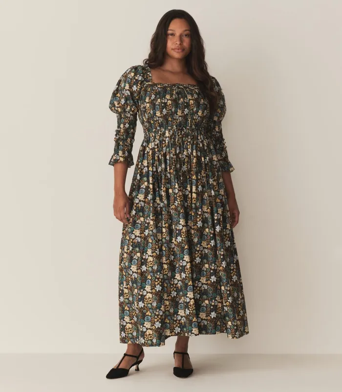 DEN Dresses Women Bijou Dress Bleu Arbor Floral DEN Dresses Women Bijou Dress Bleu Arbor Floral