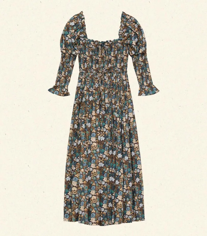 DEN Dresses Women Bijou Dress Bleu Arbor Floral DEN Dresses Women Bijou Dress Bleu Arbor Floral