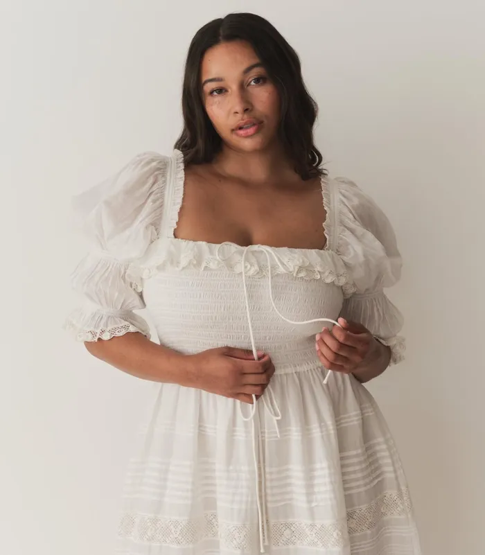 DEN Dresses Women Izabal Dress Salt DEN Dresses Women Izabal Dress Salt