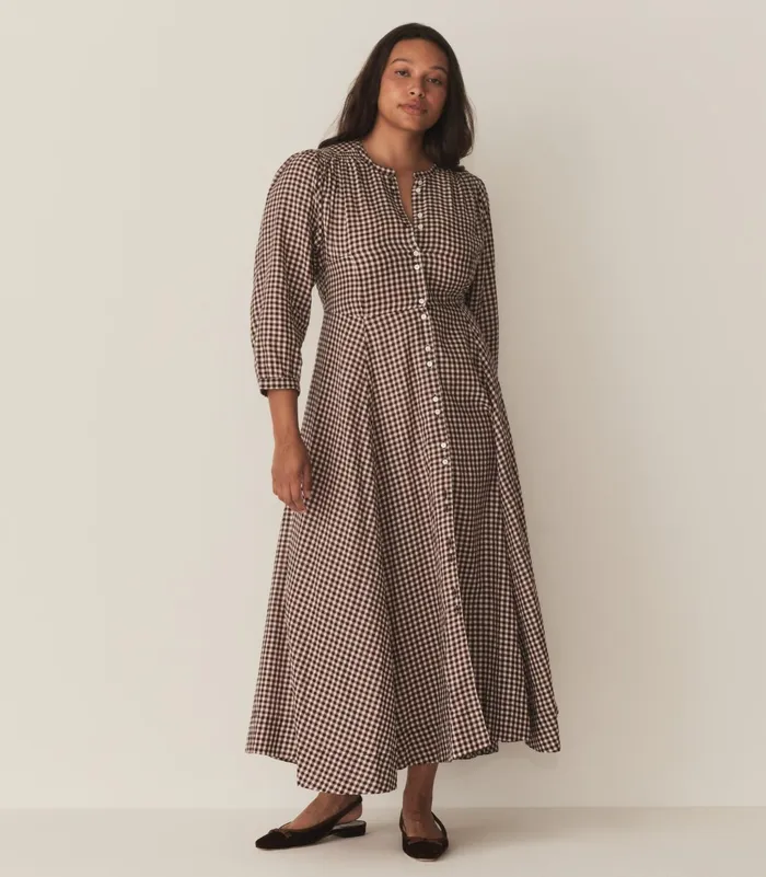 DEN Dresses Women Marielle Dress Delphine Plaid