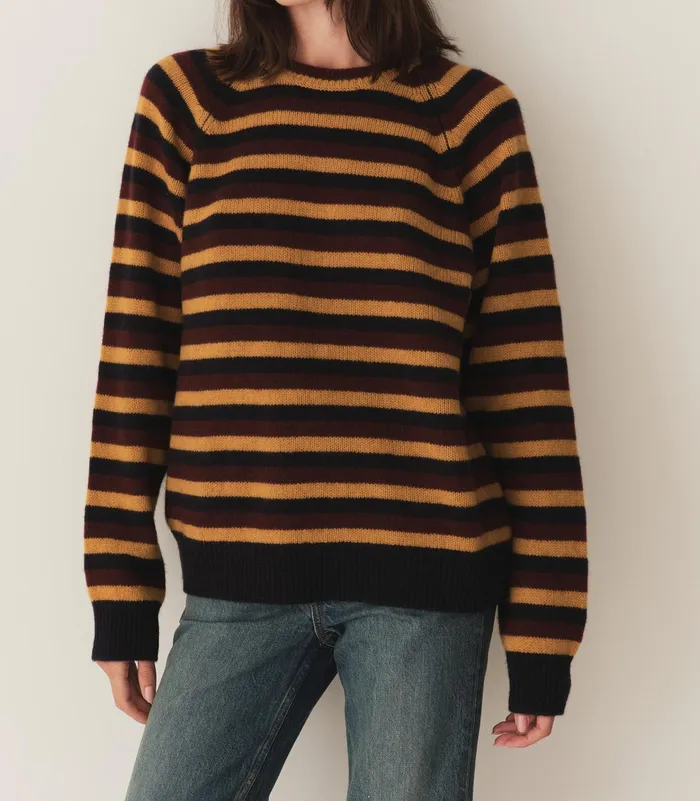 DEN Knitwear Women Dana Cashmere Sweater Carrington Stripe DEN Knitwear Women Dana Cashmere Sweater Carrington Stripe