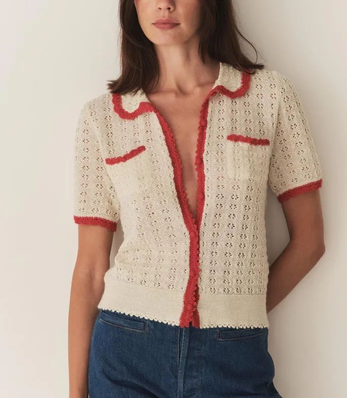 DEN Knitwear Women Gloriana Top Moonstone