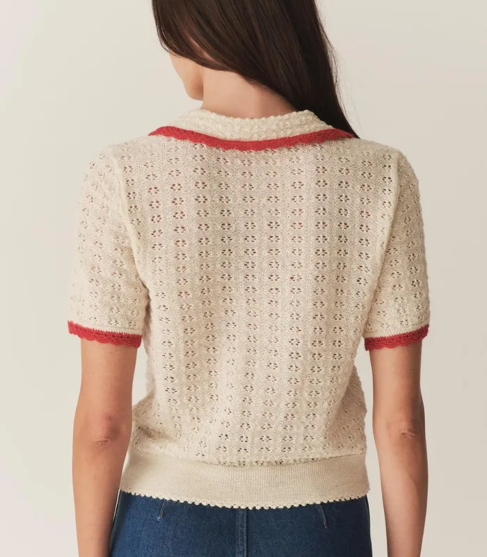 DEN Knitwear Women Gloriana Top Moonstone DEN Knitwear Women Gloriana Top Moonstone
