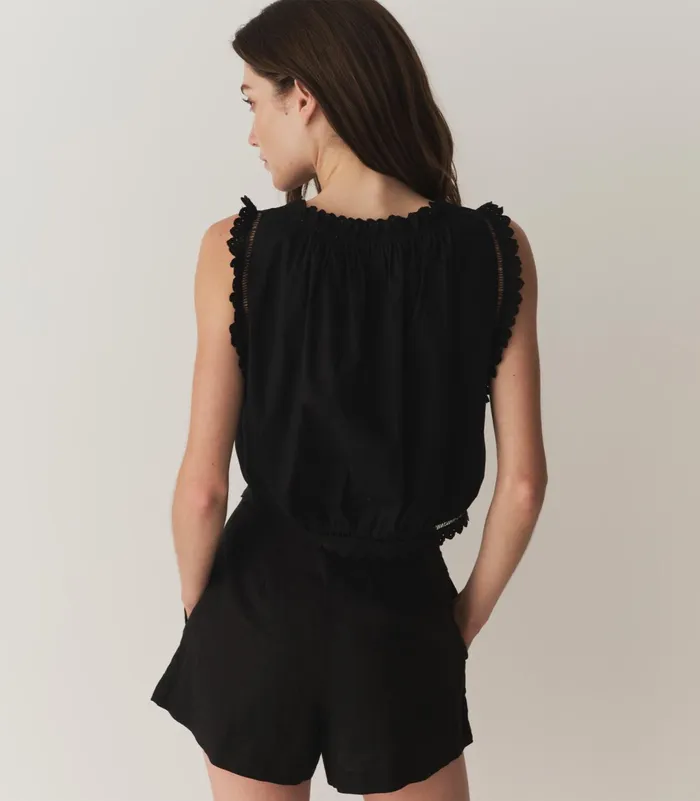 DEN Pants and Shorts Women Larue Linen Short Black