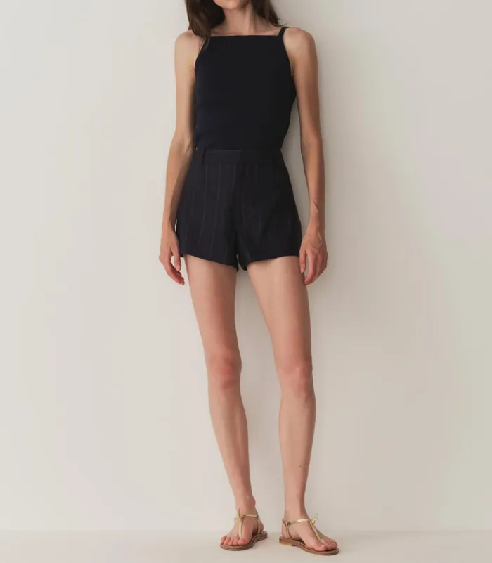 DEN Pants and Shorts Women Yvaine Short Navy Pinstripe