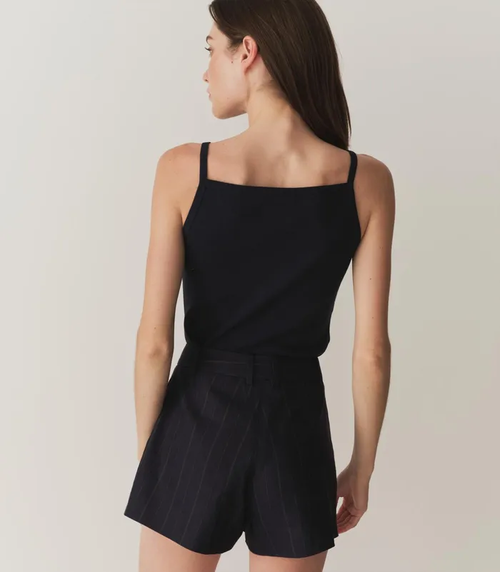 DEN Pants and Shorts Women Yvaine Short Navy Pinstripe