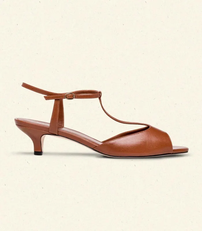 DEN Shoes Women Maisie TStrap Toffee Box Calf DEN Shoes Women Maisie TStrap Toffee Box Calf