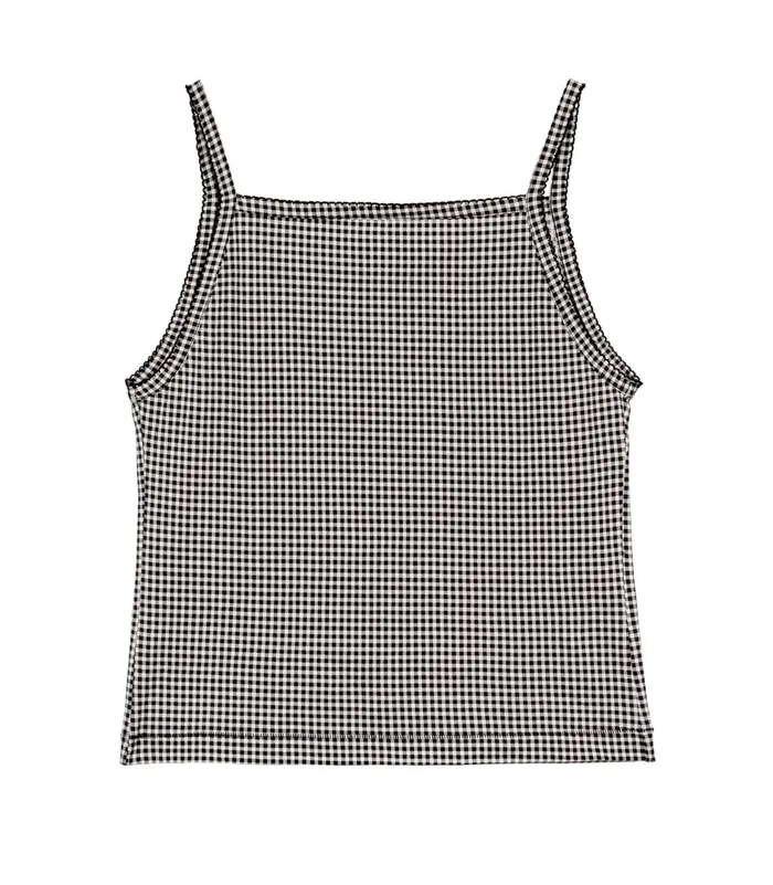 DEN Tees Women Angie Tank Noir La Maddalena Gingham DEN Tees Women Angie Tank Noir La Maddalena Gingham