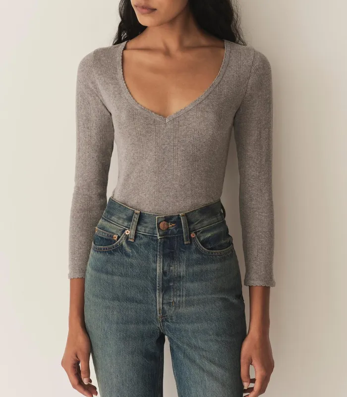 DEN Tees Women Cilla Tee Heather Grey