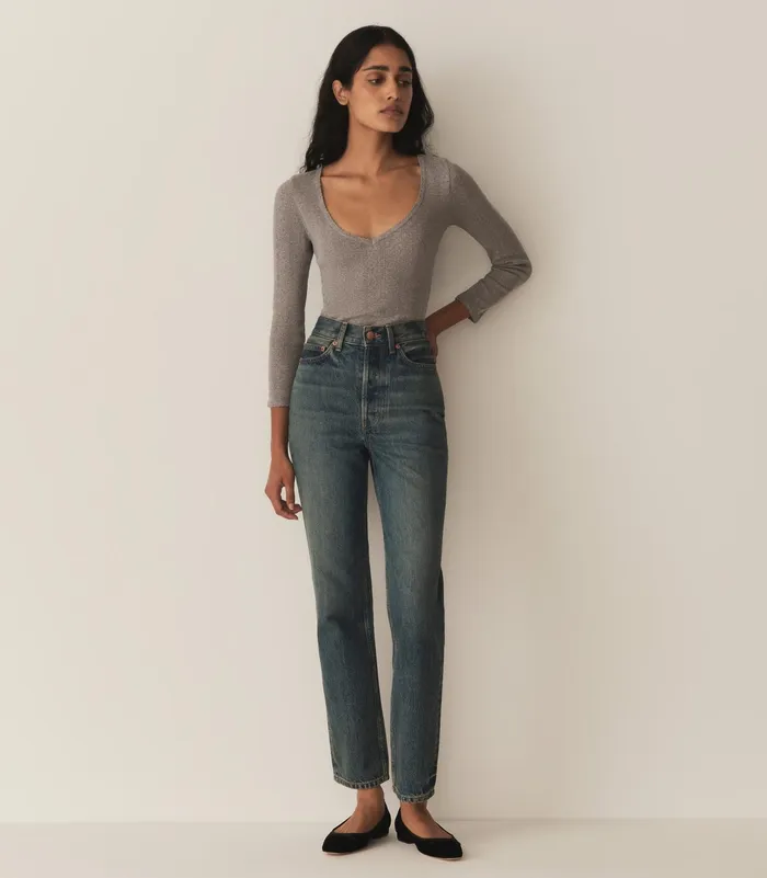 DEN Tees Women Cilla Tee Heather Grey DEN Tees Women Cilla Tee Heather Grey