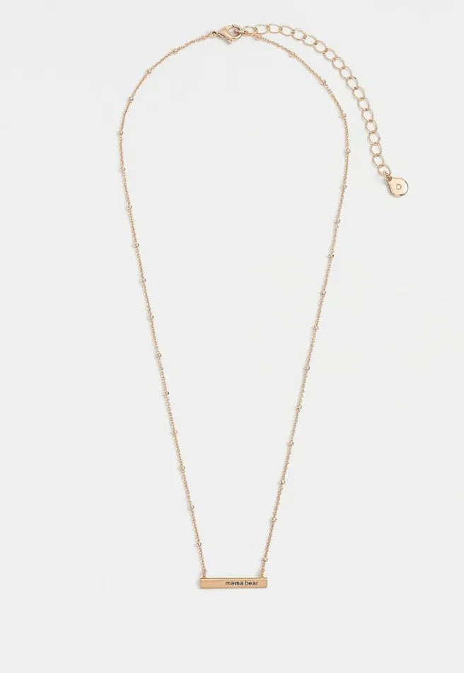 Dainty Mama Bear Bar Necklace Women Maurices Jewelry