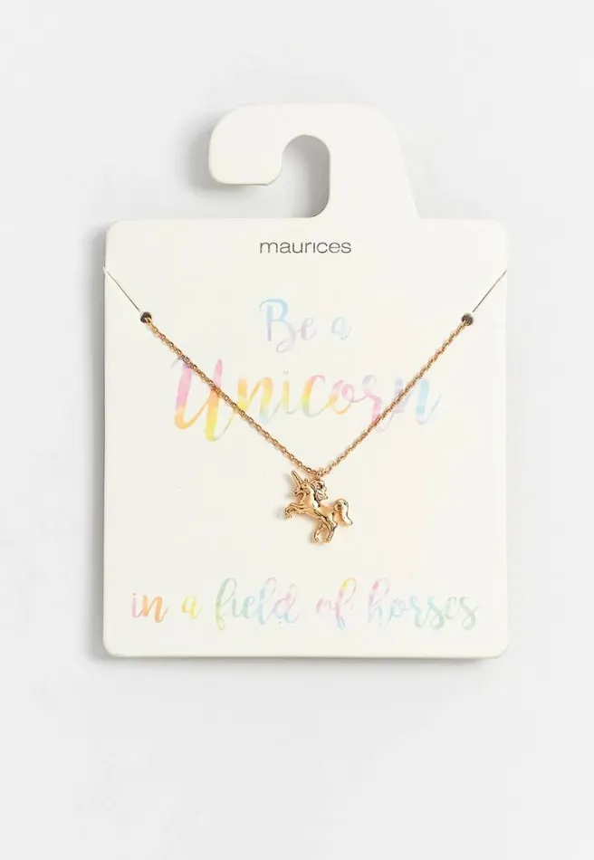 Dainty Unicorn Pendant Necklace Women Maurices Jewelry