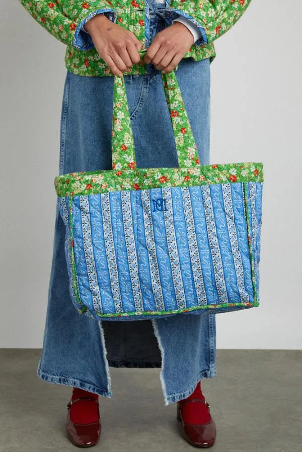 Damson Madder Bags Accessories Padded Tote In Reversible Floral