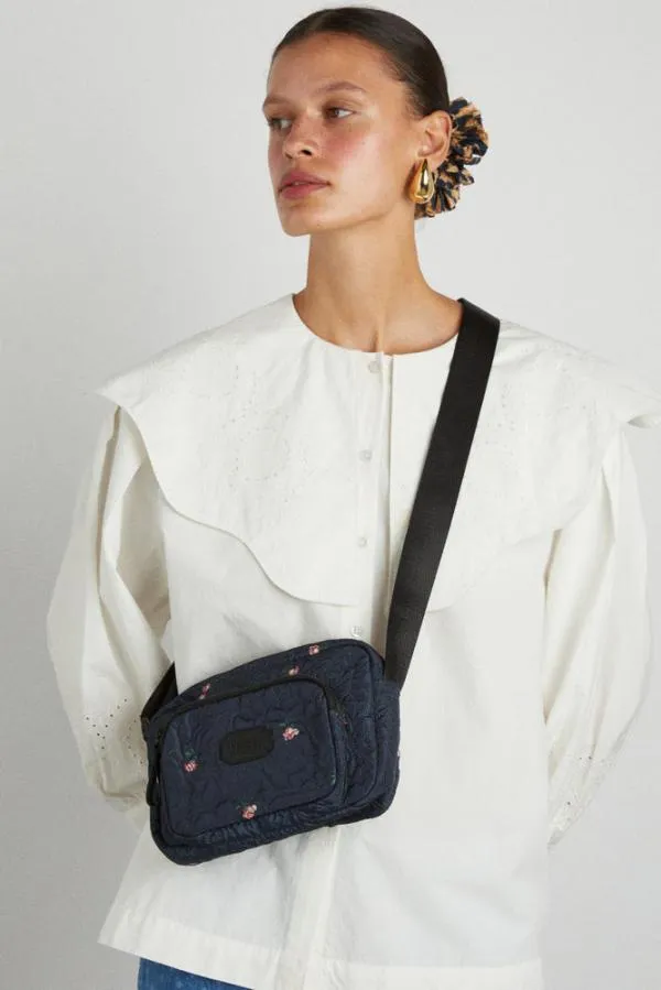 Damson Madder Bags Accessories Quilted Rose Cross Body Camera Bag