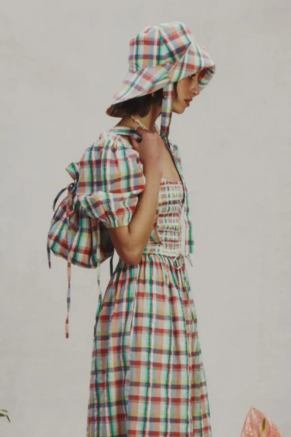 Damson Madder Coords Women Bucket Hat 8211 Picnic Check