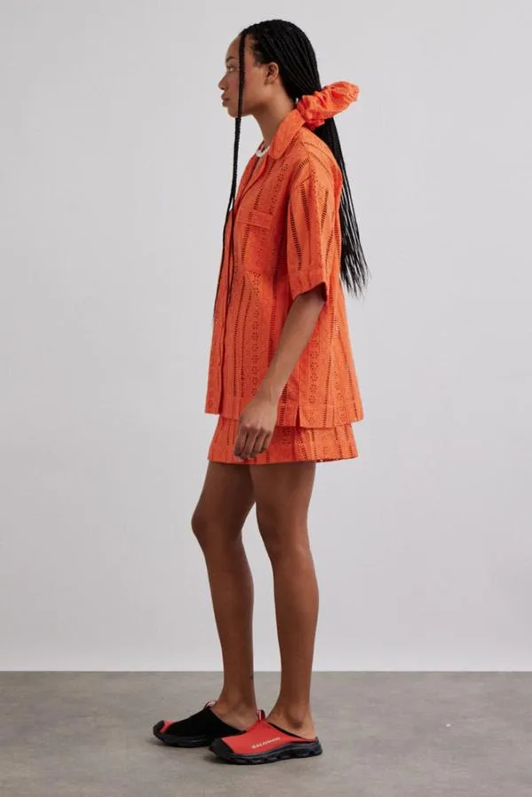 Damson Madder Coords Women Chlo Shirt 8211 Orange Broderie
