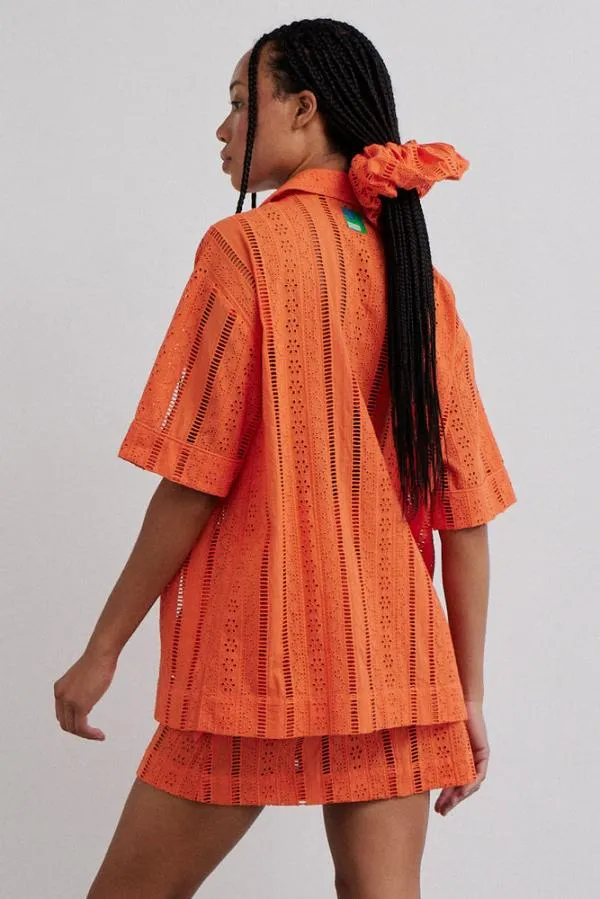 Damson Madder Coords Women Chlo Shirt 8211 Orange Broderie