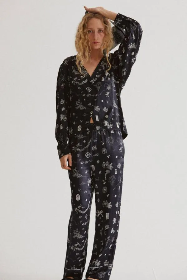 Damson Madder Coords Women Clairo Blouse 8211 Symbol Print