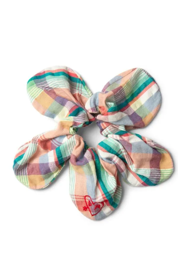 Damson Madder Coords Women Flower Scrunchie In Check