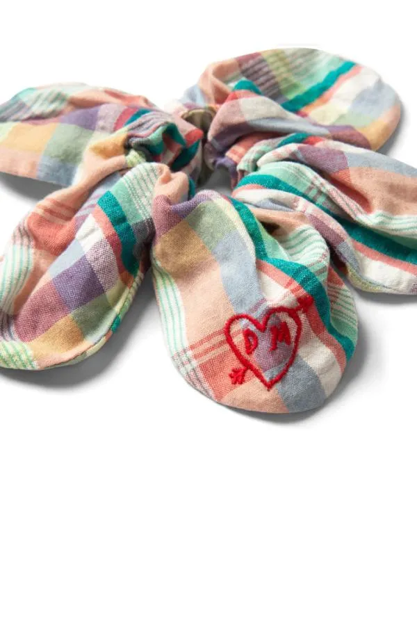 Damson Madder Coords Women Flower Scrunchie In Check