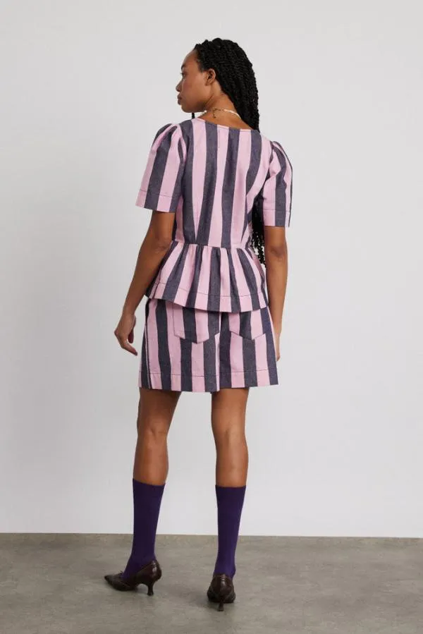 Damson Madder Coords Women Rafe Shorts 8211 Blue Pink Stripe