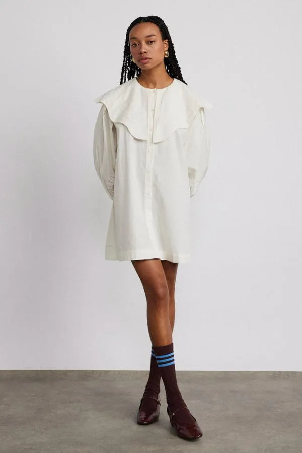 Damson Madder Dresses Women Mimi Mini Dress 8211 Off White Broderie