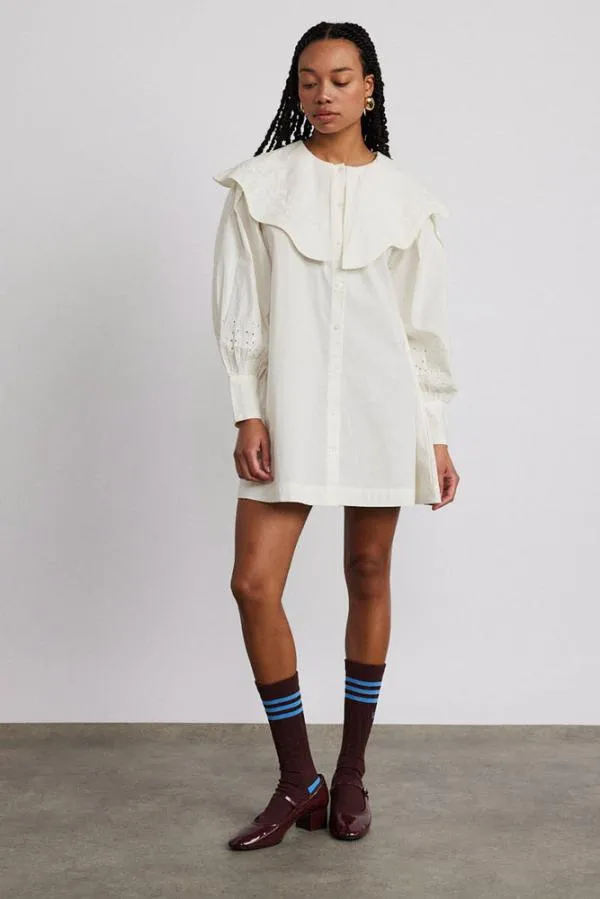 Damson Madder Dresses Women Mimi Mini Dress 8211 Off White Broderie