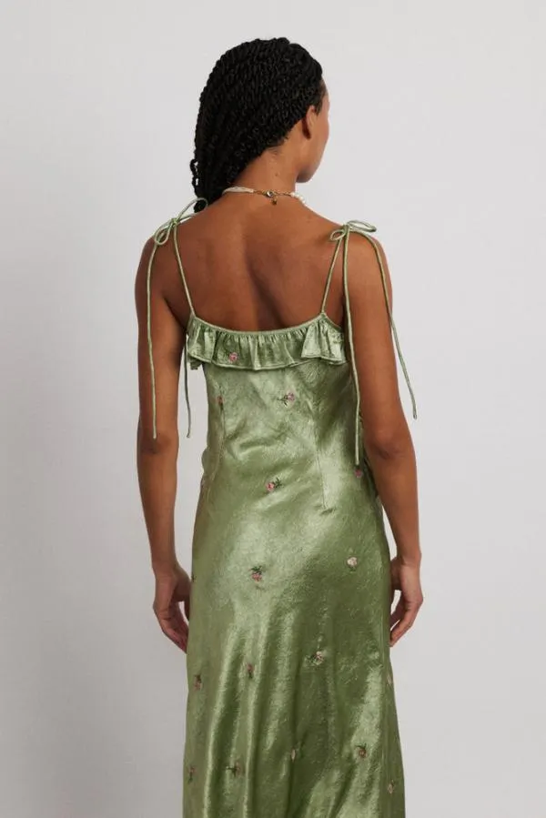 Damson Madder Dresses Women Oceanus Slip Dress 8211 Sage Rose
