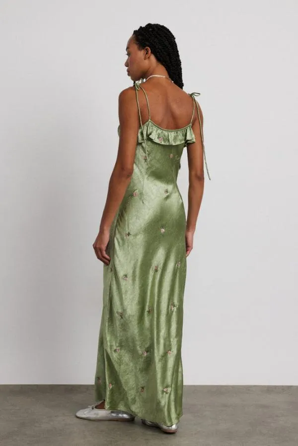 Damson Madder Dresses Women Oceanus Slip Dress 8211 Sage Rose
