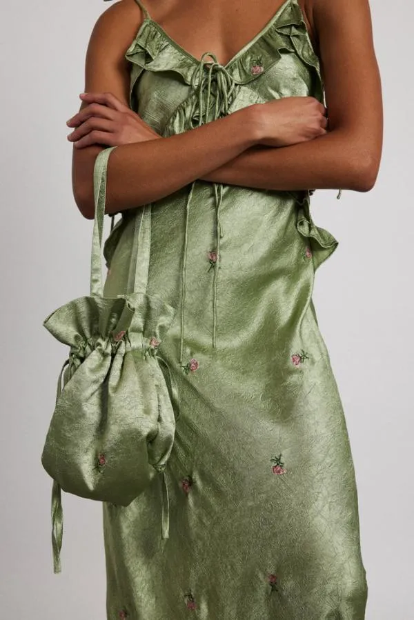 Damson Madder Dresses Women Oceanus Slip Dress 8211 Sage Rose