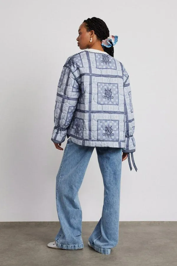 Damson Madder Jackets and Coats Women Reversible Dalton Quilted Jacket 8211 Mixed Blue