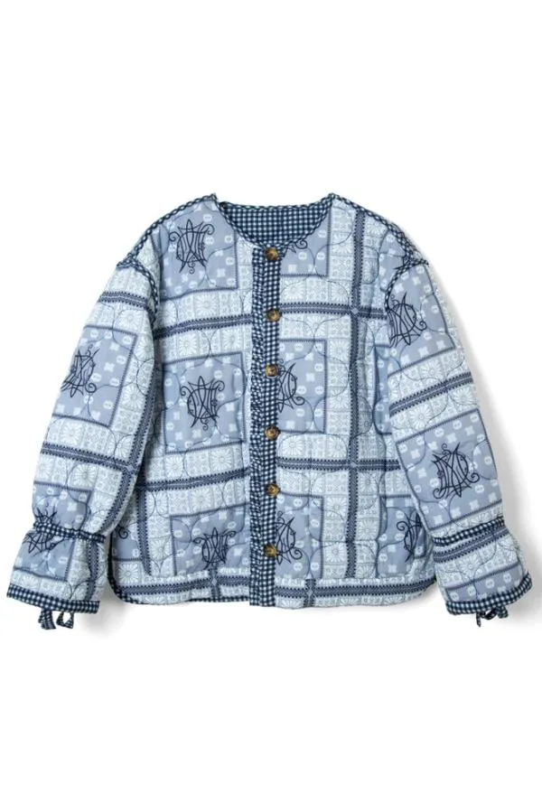 Damson Madder Jackets and Coats Women Reversible Dalton Quilted Jacket 8211 Mixed Blue
